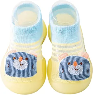 Girls Canvas Slip Summer and Autumn Comfortable Infant Toddler Shoes Cute Bear Pattern Children Boys Casual Boots Size 4