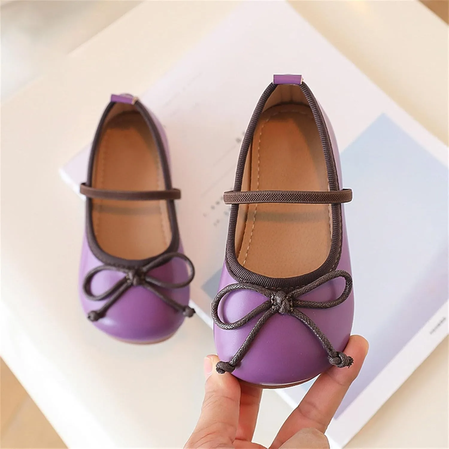 Girls Dress Shoes Flower Toddler Kids Mary Jane Ballet Flats Bow Wedding Party Communio Shoes for Toddler Girls