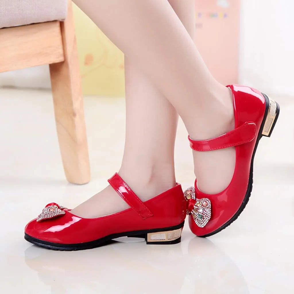 Girls Low Heel Dress Shoes Pumps Mary Jane Shoes for Girls with Ankle Strap Dress Shoes for School Wedding Party