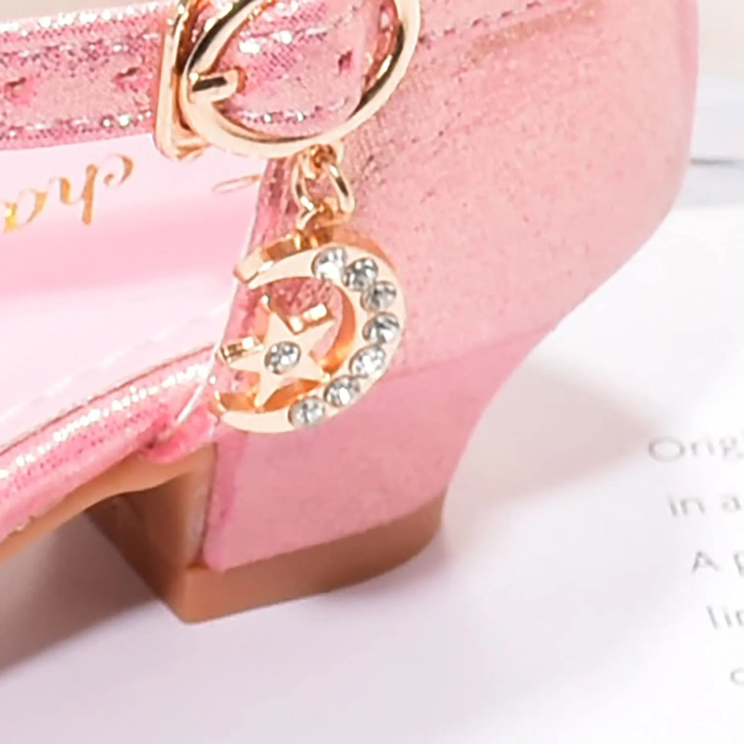 Girls Low Heeled Dress Shoes Rhinestone Bows Low Heel Princess Flower Wedding Party for Toddler Baby Flip Flops
