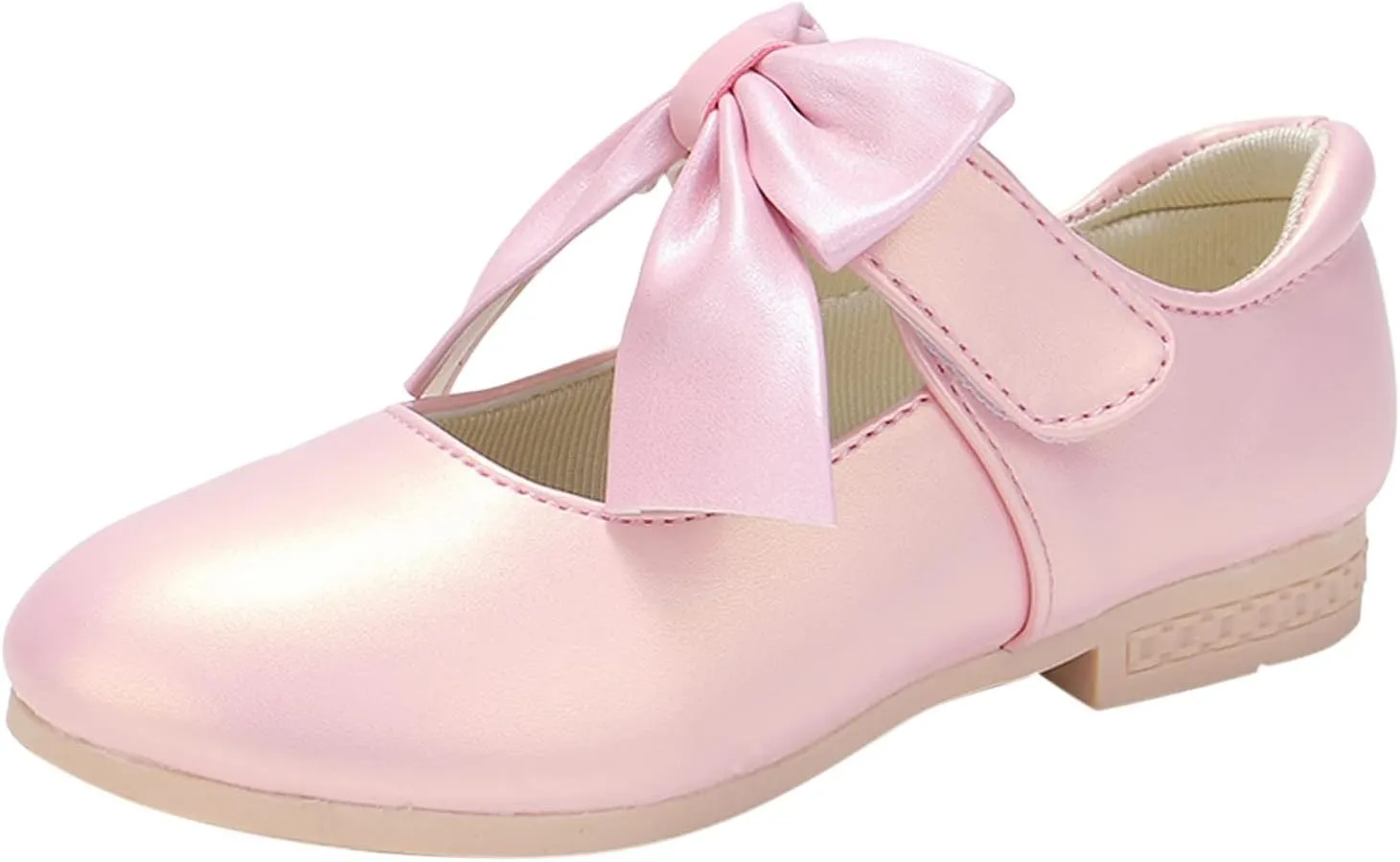 Girls Mary Jane Dress Shoes Bows Flower Girl Wedding Church Shoes Low Heels Toddler Little Kids Pump Shoes