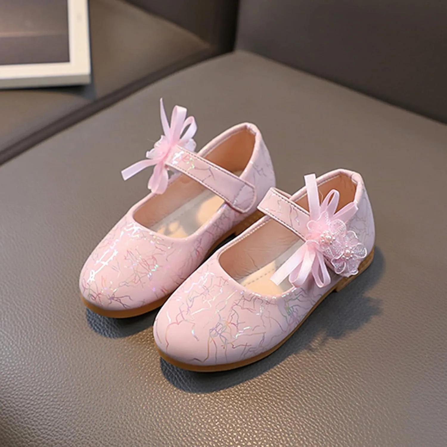 Girls Sandals Girls Summer Casual Mary Jane Dress Shoes Ballerina Flat Low Heels for School Party Wedding