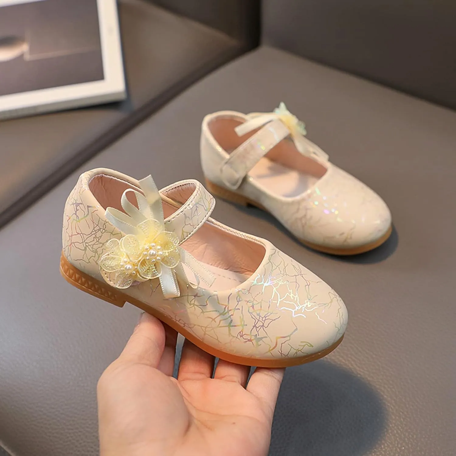 Girls Sandals Girls Summer Casual Mary Jane Dress Shoes Ballerina Flat Low Heels for School Party Wedding