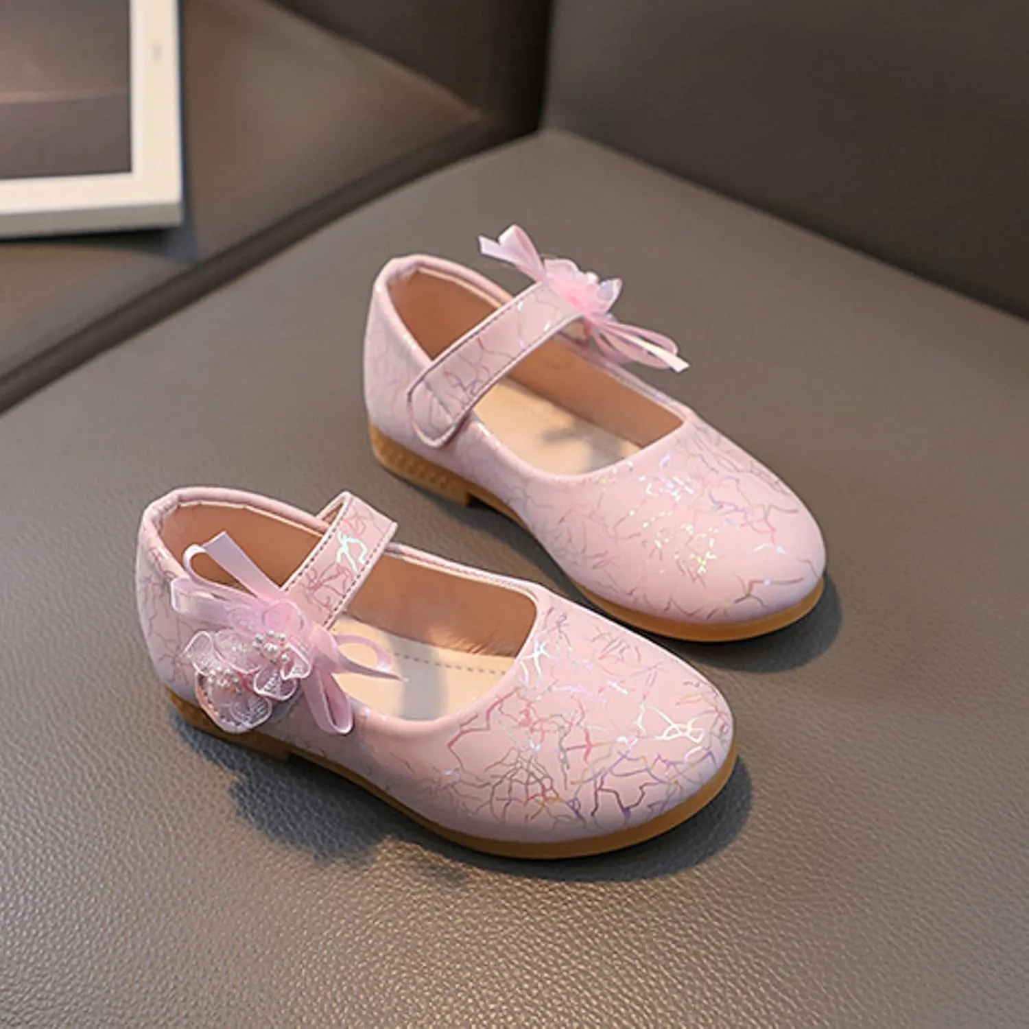 Girls Sandals Girls Summer Casual Mary Jane Dress Shoes Ballerina Flat Low Heels for School Party Wedding