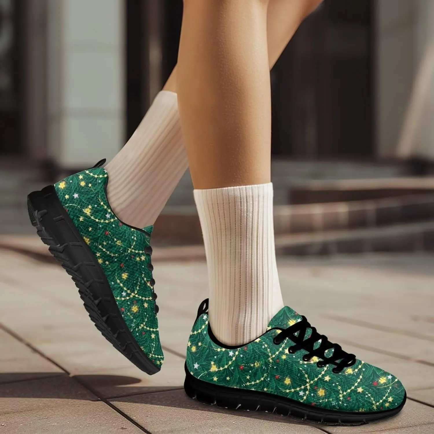 GOSTONG Sneakers for Women Breathable Cool Mesh Upper Soft Sole Non Slip Casual Outdoor Athletic Running Shoes Black US 5-12