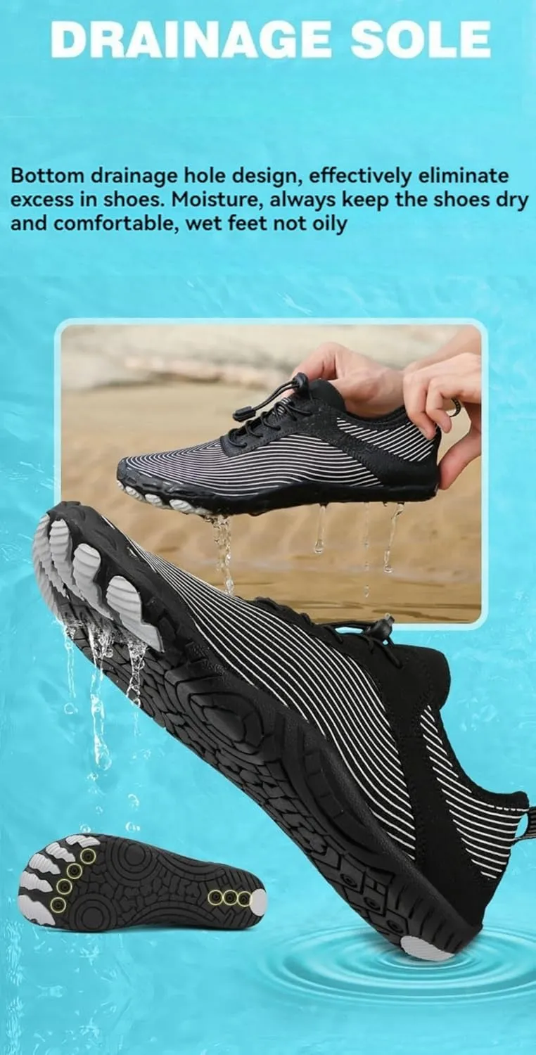 Grounded Footwear for Women Men with Neuropathy Water Shoes Quick-Dry Aqua Socks Swim Beach Barefoot Diabetic Shoes Walking Wide Toe Box Sneakers for Hike Yoga Lightweight Comfortable Breathable