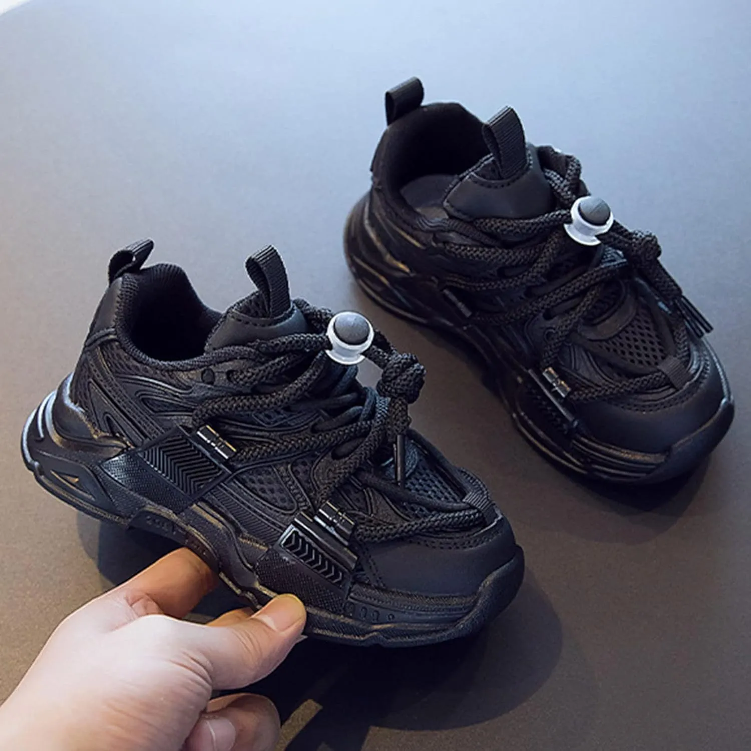 Infant Baby Shoes Fashion Children Sports Shoes Thick Soles Non Slip Breathable Solid Tied Canvas Shoes