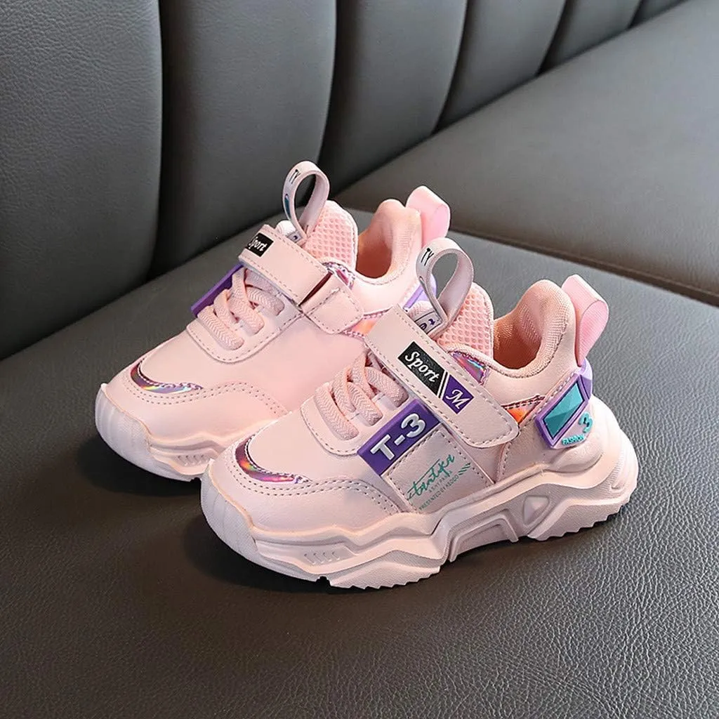 Kids Lace Strap Sneakers Ankle Non Slip Running Sport Shoes Toddler Boys Outdoor Lightweight Breathable Casual Shoes