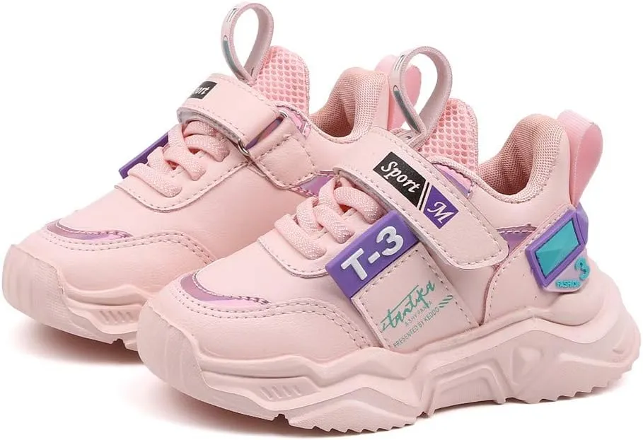 Kids Lace Strap Sneakers Ankle Non Slip Running Sport Shoes Toddler Boys Outdoor Lightweight Breathable Casual Shoes