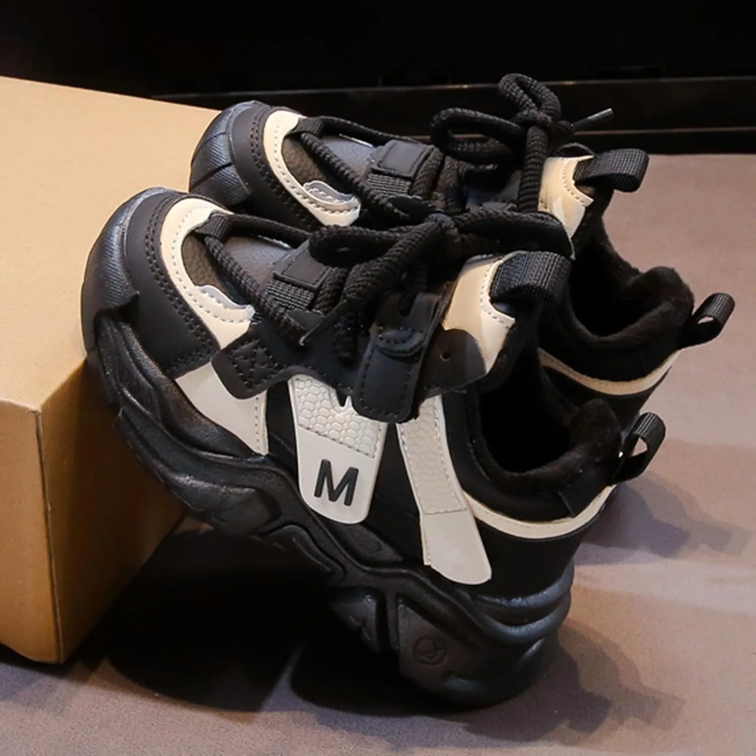 Kids Platform Sneakers Baby Toddler Tennis Running Athletic Protective Walking Lace Up Comfortable Softy Spring Shoes