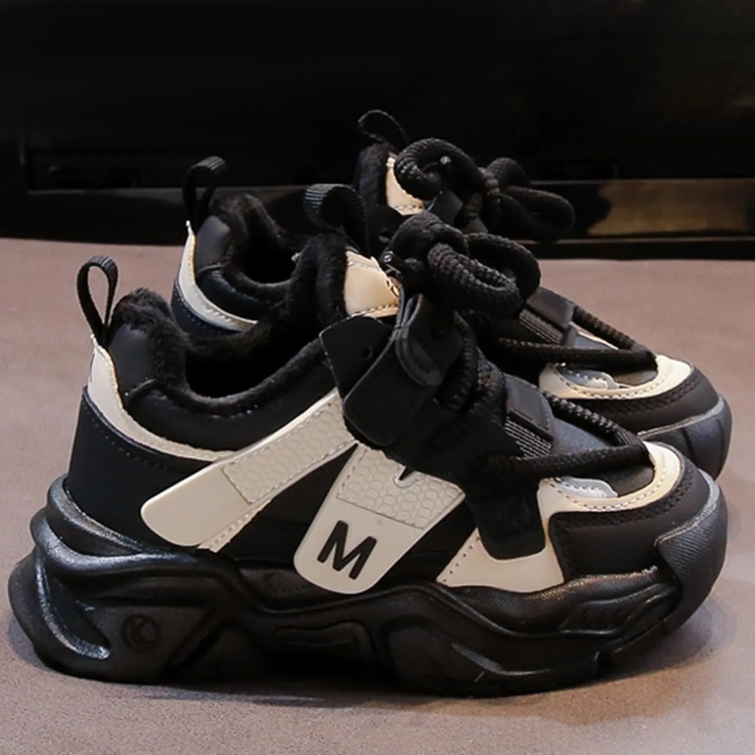 Kids Platform Sneakers Baby Toddler Tennis Running Athletic Protective Walking Lace Up Comfortable Softy Spring Shoes