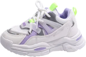 Kids Shoes Fashion Children Sports Shoes Boys and Girls Round Toe Thick Low Top Tied Shoes for Toddlers