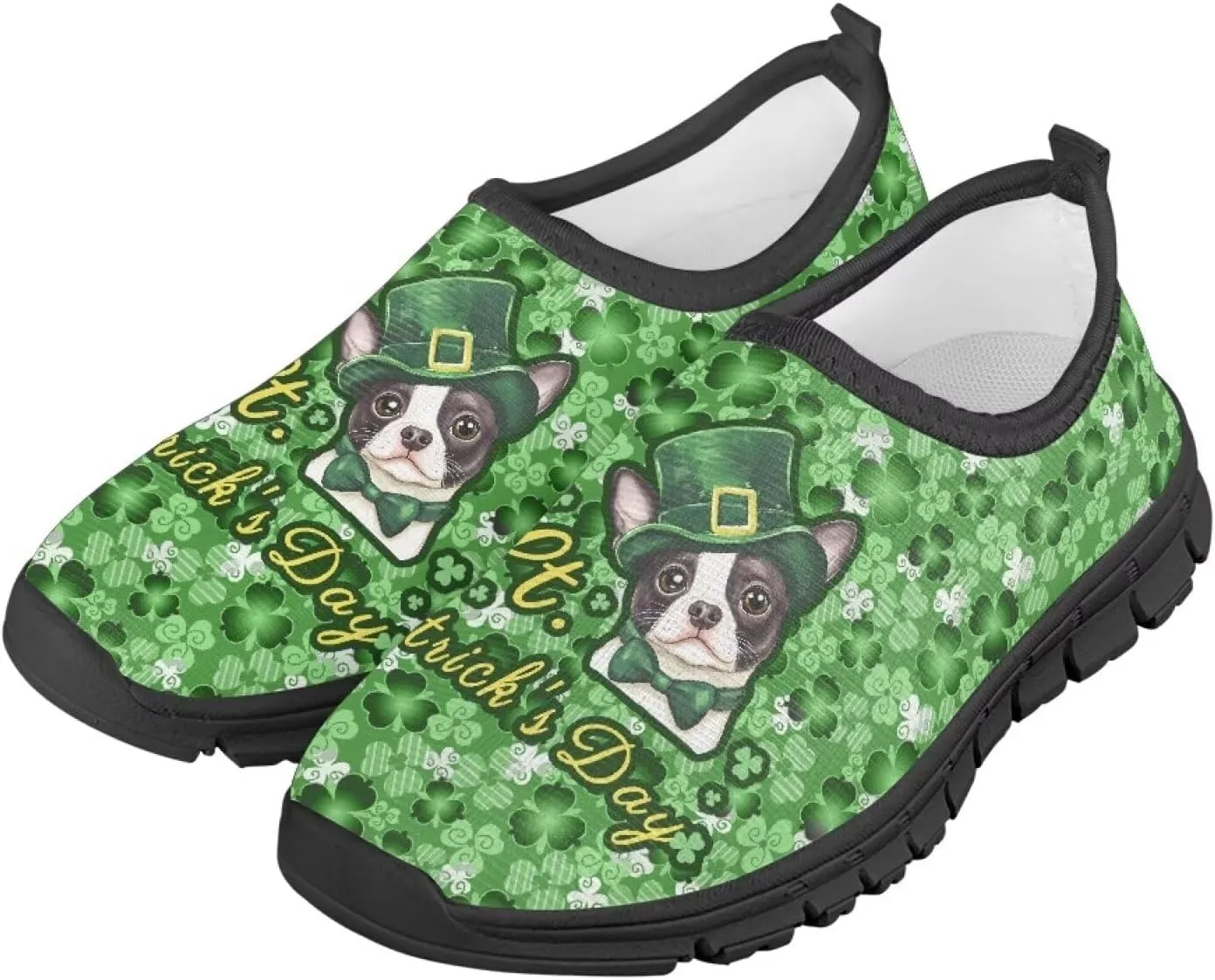 Kids St Patrick's Day Shoes Boys Slip On Sneakers Cool Athletic Shoes