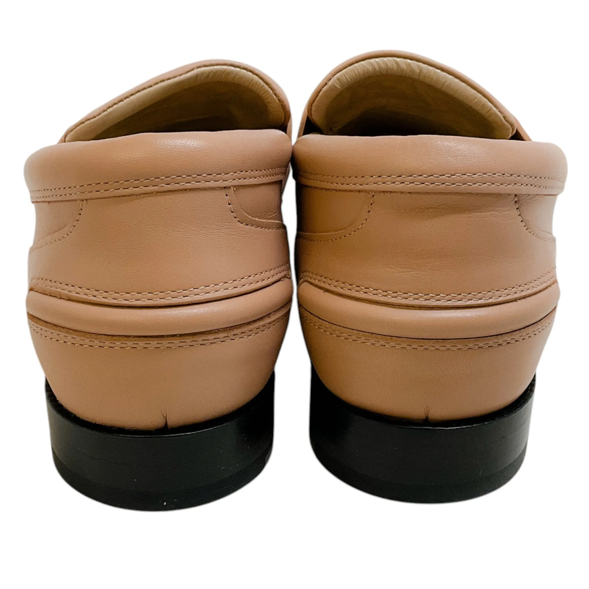 Lanvin Beige Leather M&E Loafers