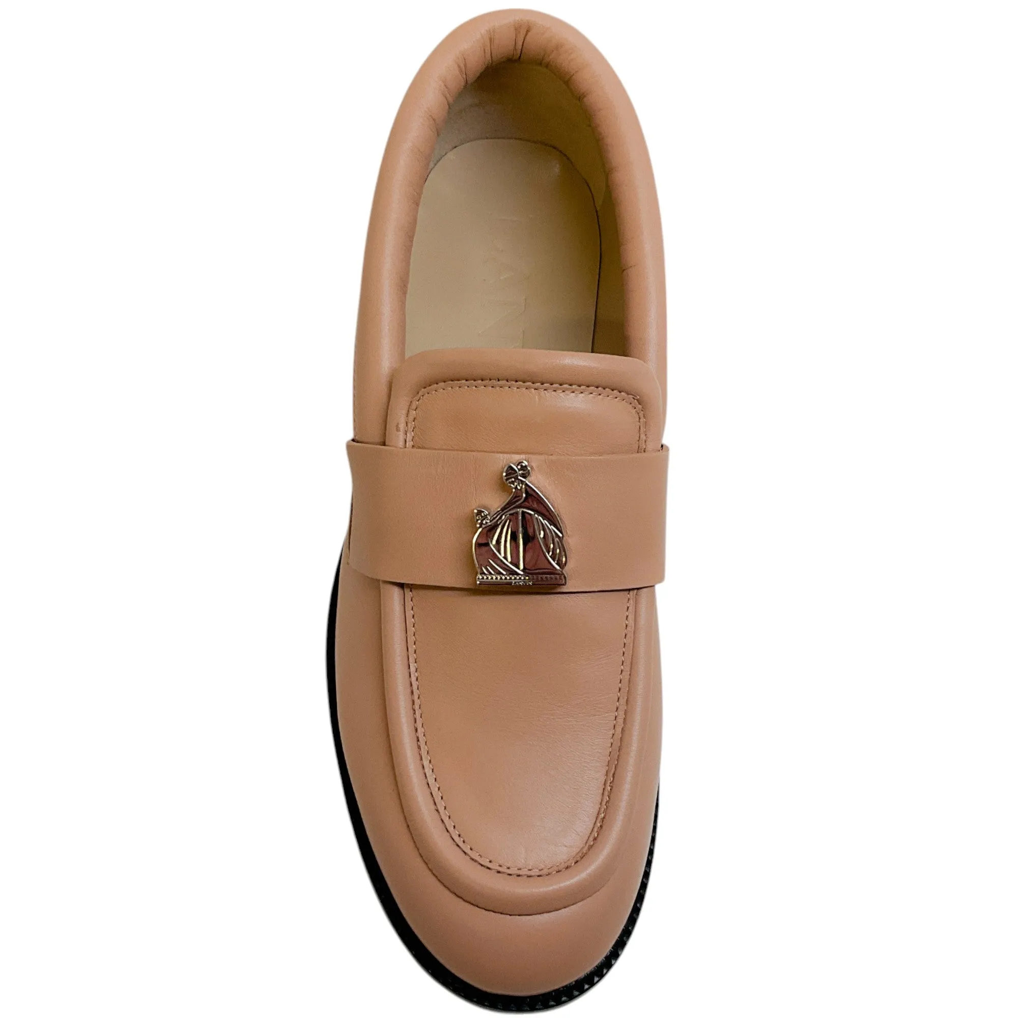 Lanvin Beige Leather M&E Loafers
