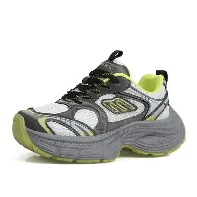 Letter Lace-Up Round Toe Athletic Shoes