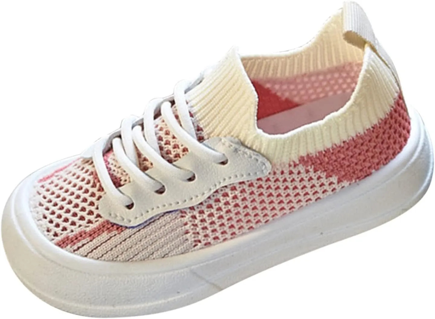 Little Boys Girls Lightweight Sports Shoes Mesh Breathable Soft Flat Bottom Casual Slip On Tennis Shoes for Kids