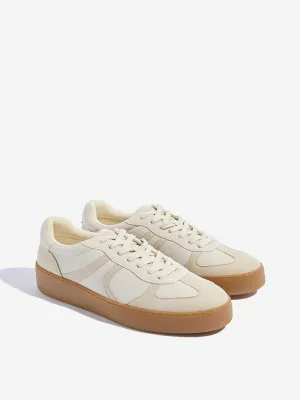 LUNA BLU Beige Faux Leather Sneakers