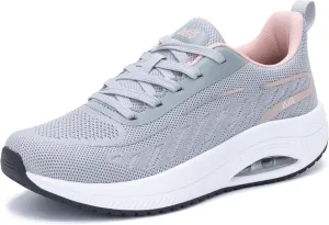 MAFEKE Women's Walking Shoes with Arch Support for Plantar Fasciitis, Comfortable Tennis Breathable Orthotic Non Slip Fashion Sneakers for Woman Foot Pain Relief US 6-11