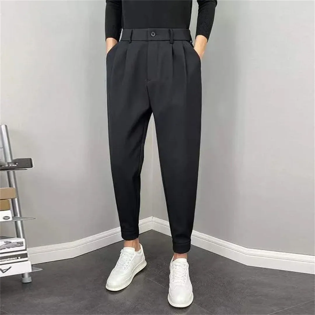 Man Suits Harem White Straight Trousers for Summer Many Designer Clothes Work Wear Pants