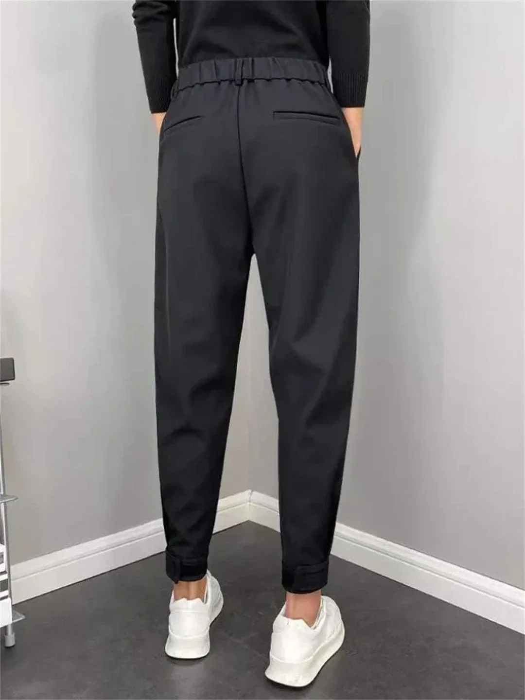 Man Suits Harem White Straight Trousers for Summer Many Designer Clothes Work Wear Pants