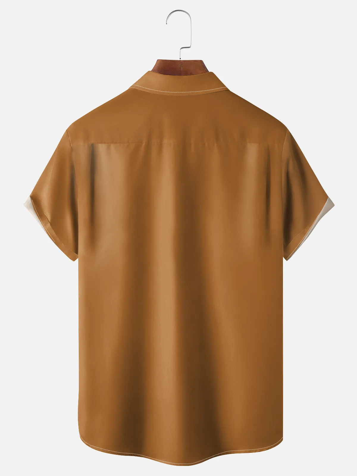 Men's Thanksgiving Grateful Thankful Striped Short Sleeve Shirt