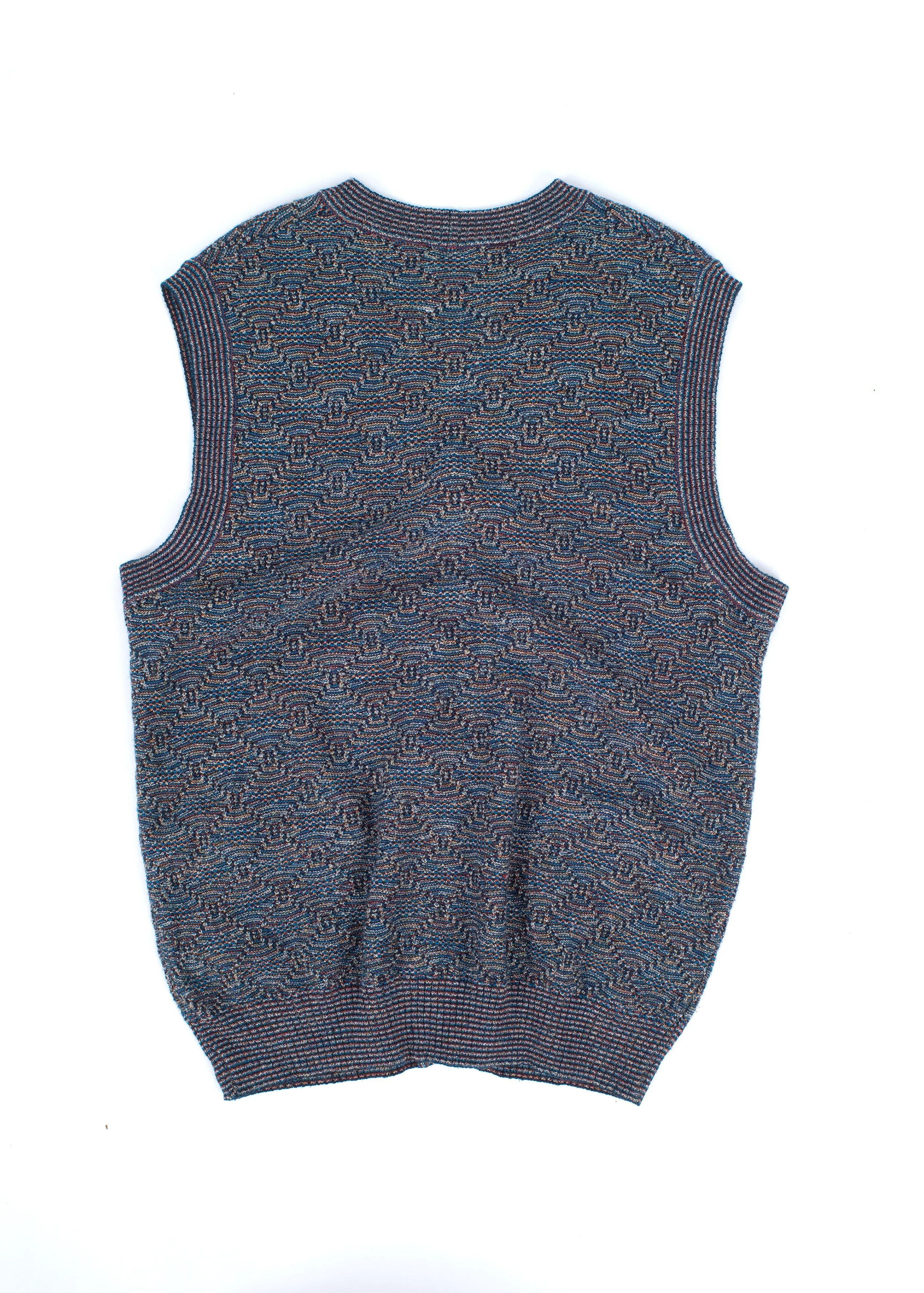 Missoni Wool Blend Button Front V-neck Vest, Men's L