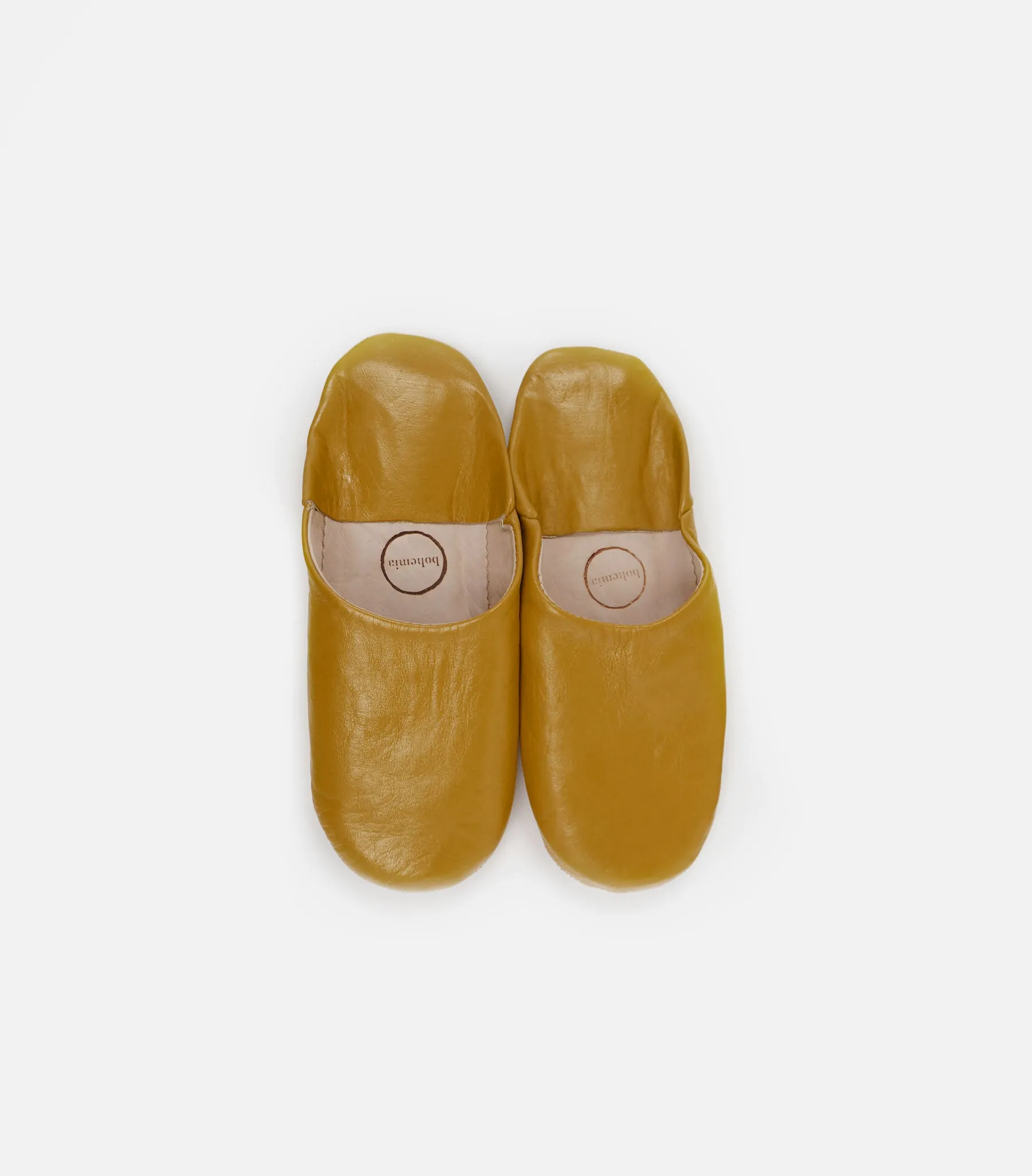 Moroccan Babouche Basic Slippers / Caramel