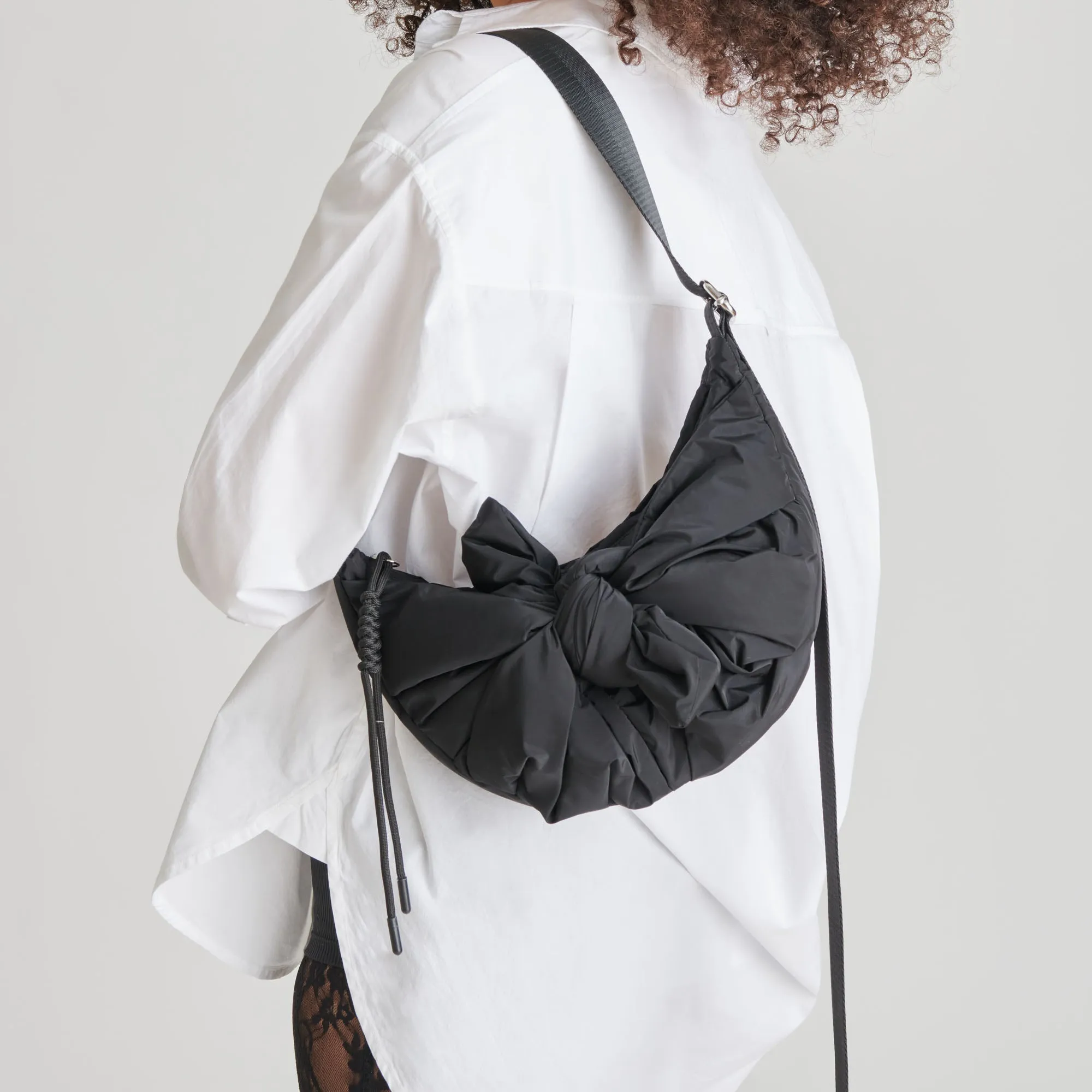 NANCY SHOULDER BAG BLACK NYLON