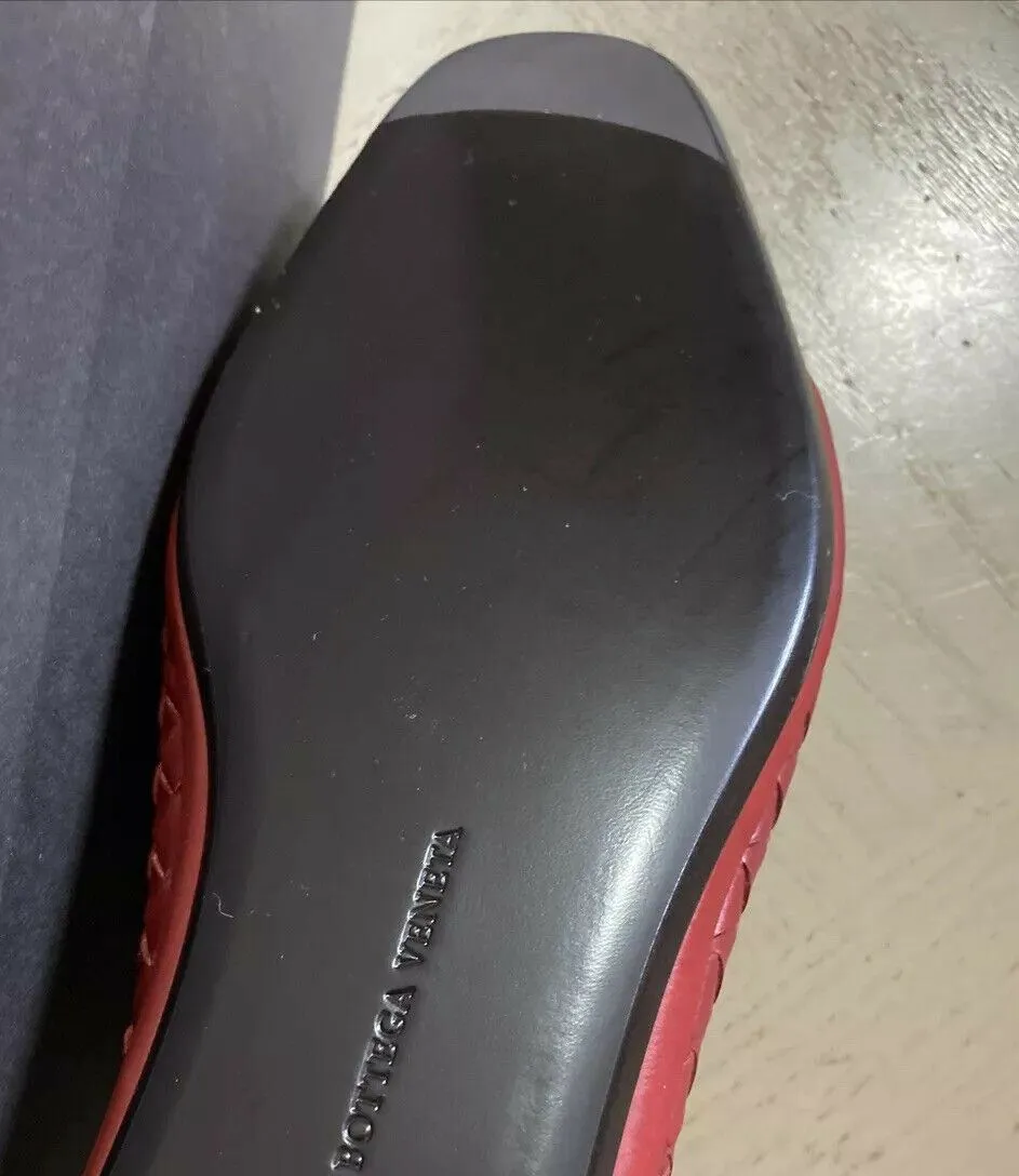 NIB $810 Bottega Veneta Men Leather Loafers Shoes Burgundy/Red 11 US/44 Eu