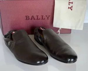 NIB Bally Mens Planker Calf Leather Loafers Coffee 8 US Switzerland 6231386