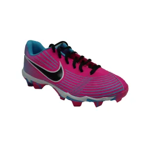 Nike Youth Kid's Hyperdiamond 3 Keystone Softball Cleats Pink Blue Size 5Y