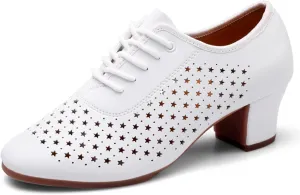 ONAIC Latin Dance Shoes for Womens Lace Up Ballroom Salsa Tango Dance Shoe Performance Modern Salsa Dancing 5Cm Heels