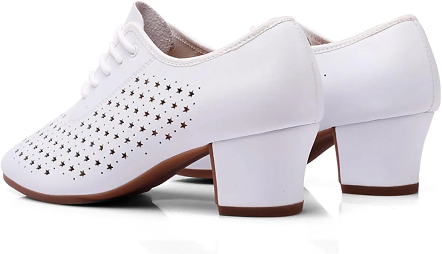 ONAIC Latin Dance Shoes for Womens Lace Up Ballroom Salsa Tango Dance Shoe Performance Modern Salsa Dancing 5Cm Heels
