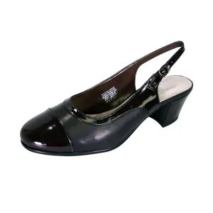PEERAGE Ria Women's Wide Width Leather Dress Pumps