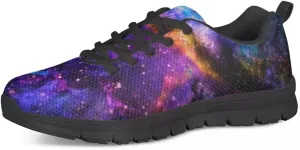 PinUp Angel Cool Galaxy Print Mens Walking Running Shoes Sneakers Casual Lace Up Mesh Shoes