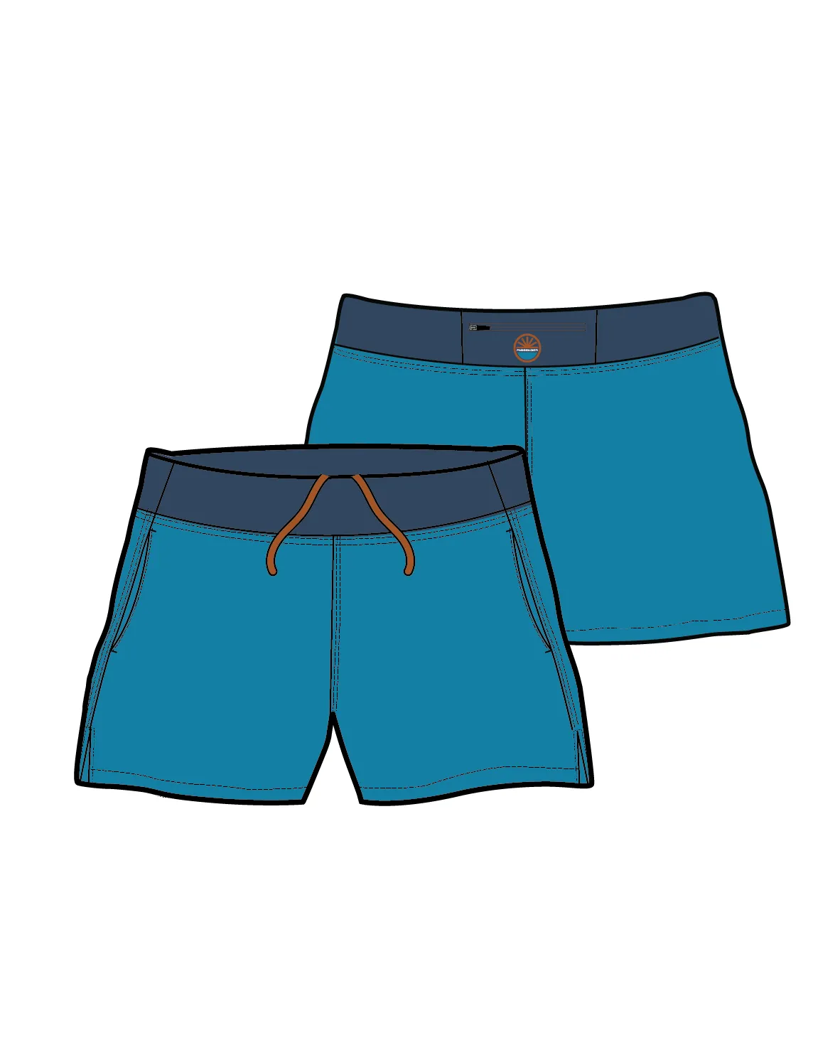 Roundtrip Recycled Trail Short - Bluejay