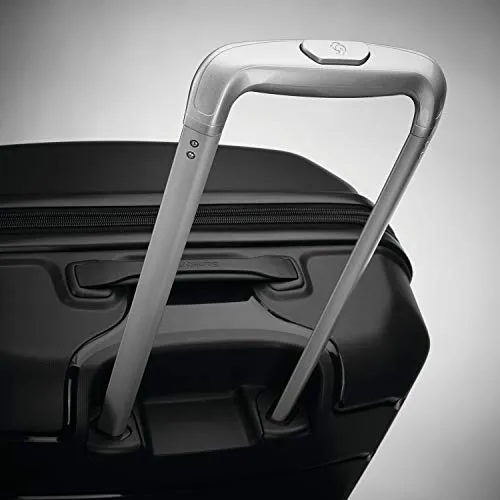 Samsonite Freeform Hardside Expandable with Double Spinner Wheels, Checked-Large 28-Inch, Black