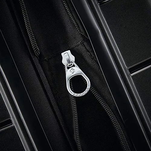 Samsonite Freeform Hardside Expandable with Double Spinner Wheels, Checked-Large 28-Inch, Black