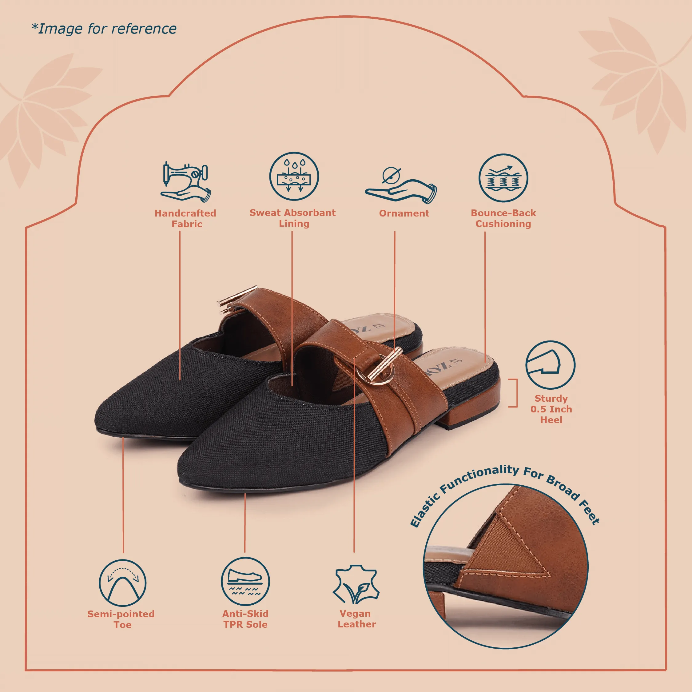 Sanjan Jaali Office Pointed Mule