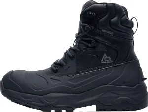 Shoes for Crews ACE Fargo II, Men's Soft Toe (ST) Work Boots, Slip Resistant and Waterproof, Black, Size 7.5