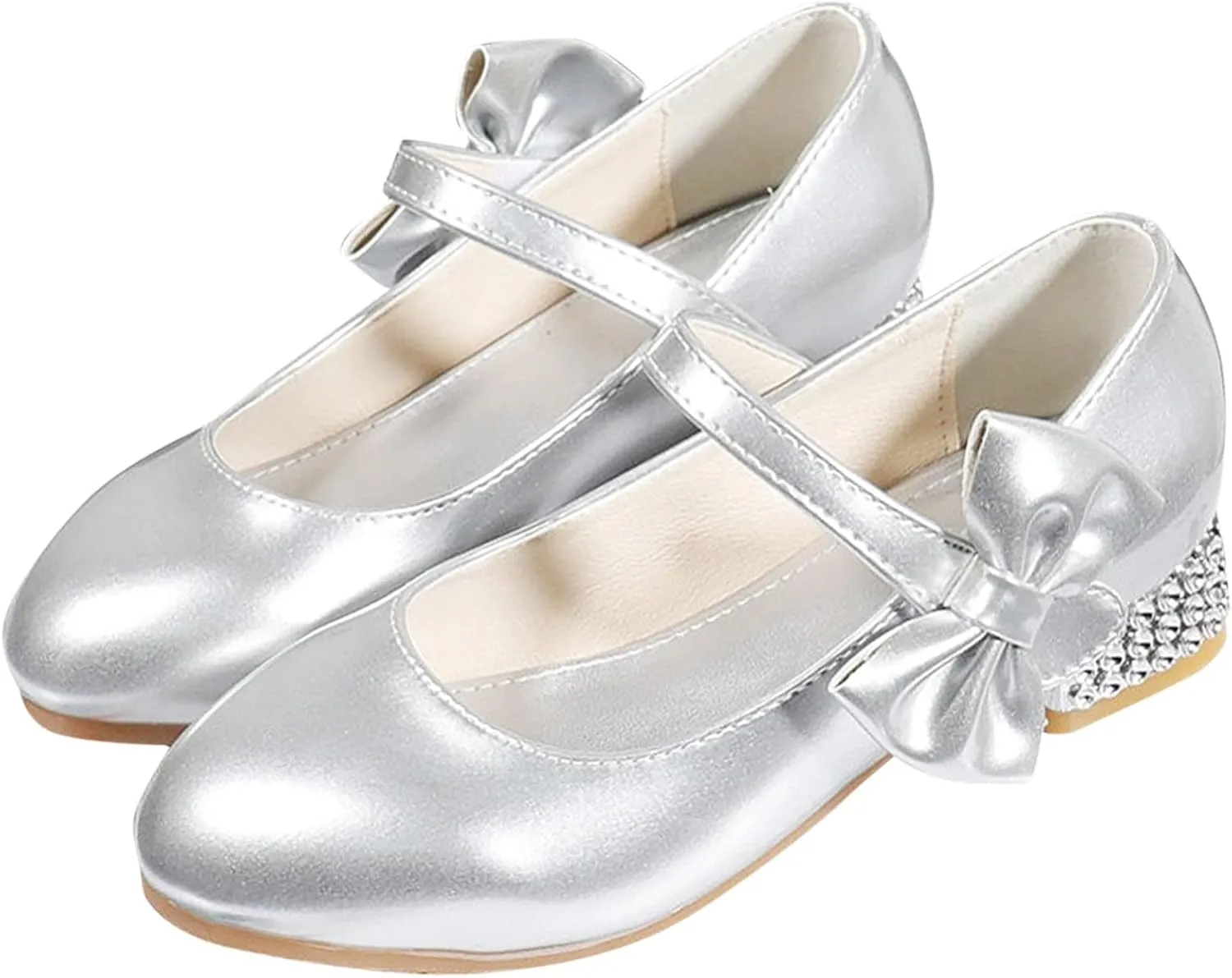 Shoes Low Heel Toddler Girls Dress Shoes Cute Bowknot Patent Mary Jane Flower Girls Wedding School Party Shoes