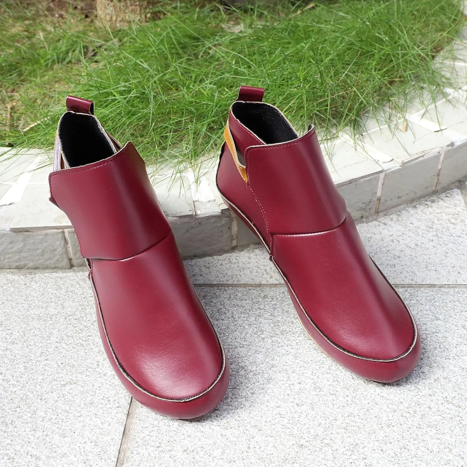 Snow Boots for Women Ankle Heel Booties for Women Womens Cowgirl Boots Square Toe Womens Bootie Round Toe Non Slip Slip On Closed Toe Wide Fit Available