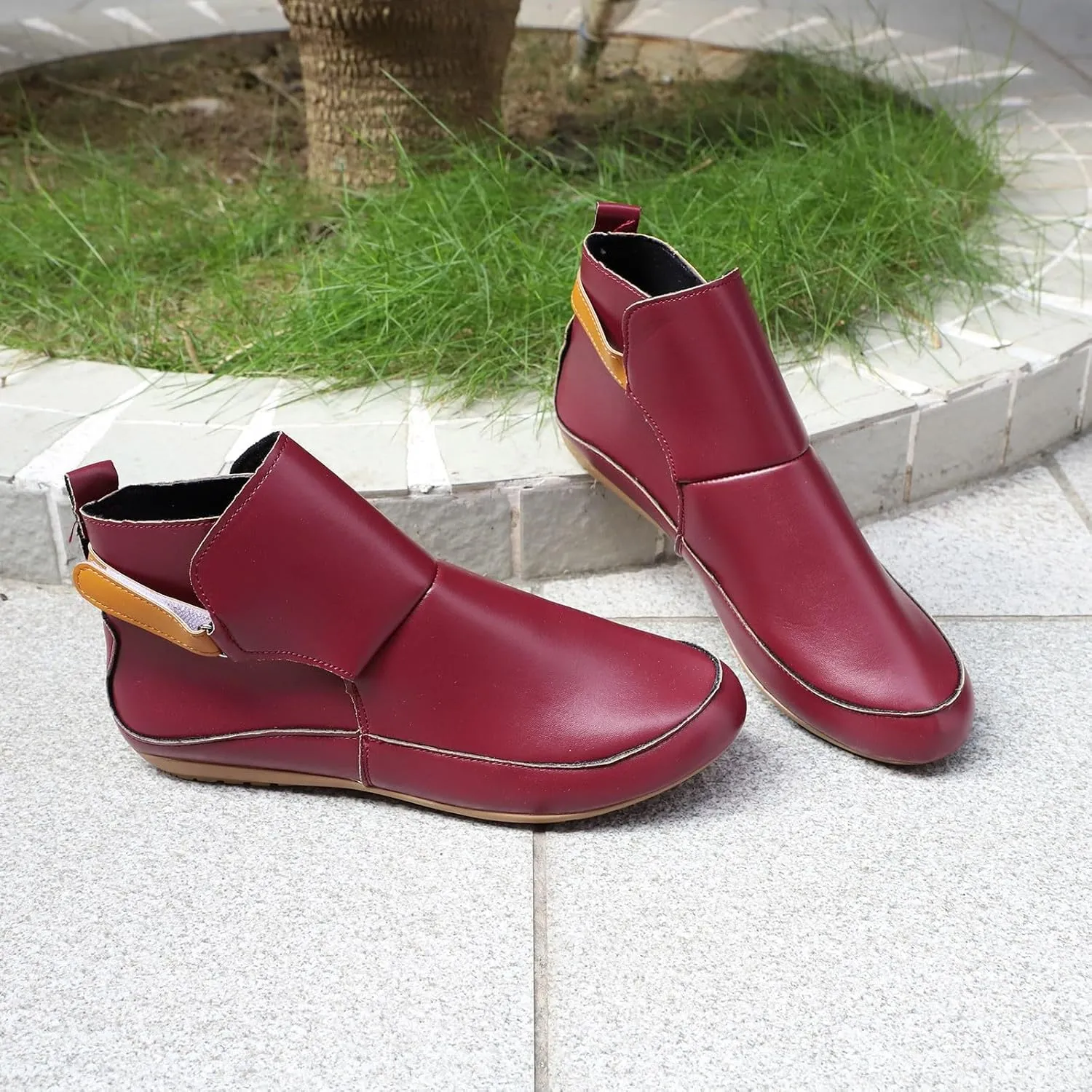 Snow Boots for Women Ankle Heel Booties for Women Womens Cowgirl Boots Square Toe Womens Bootie Round Toe Non Slip Slip On Closed Toe Wide Fit Available