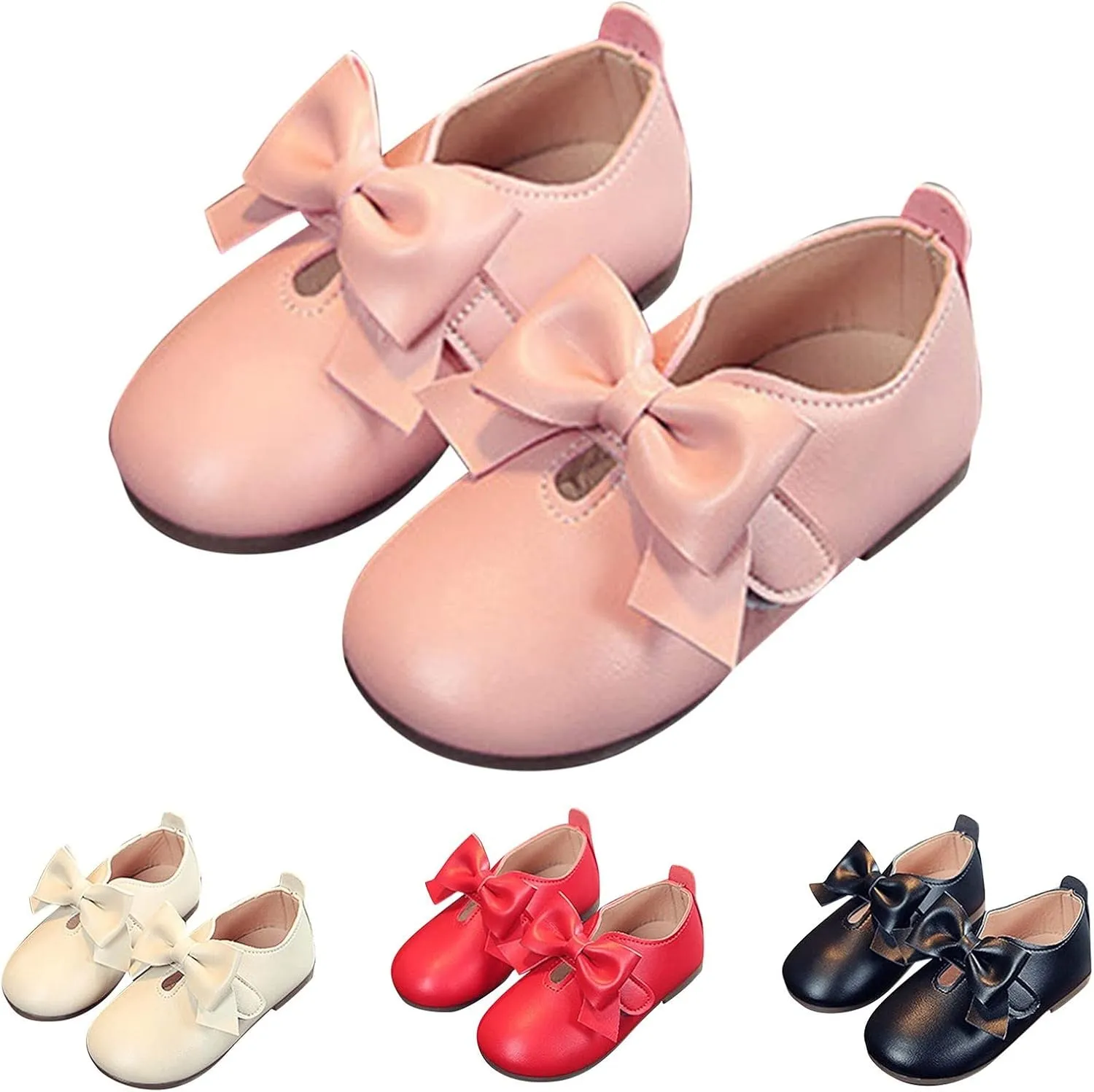 Snow Shoes for Kids Fashion Autumn Girls Casual Shoes Flat Light Hook Loop Solid Color Bow Toddler Girl Boots Size