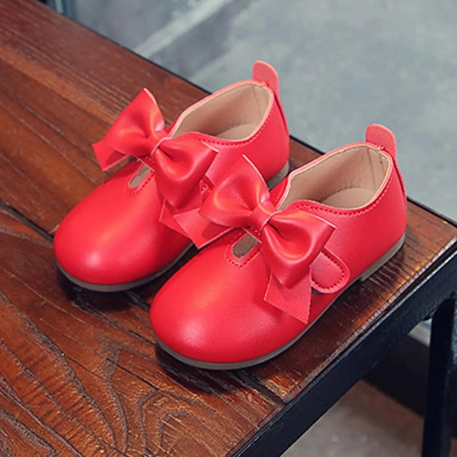 Snow Shoes for Kids Fashion Autumn Girls Casual Shoes Flat Light Hook Loop Solid Color Bow Toddler Girl Boots Size
