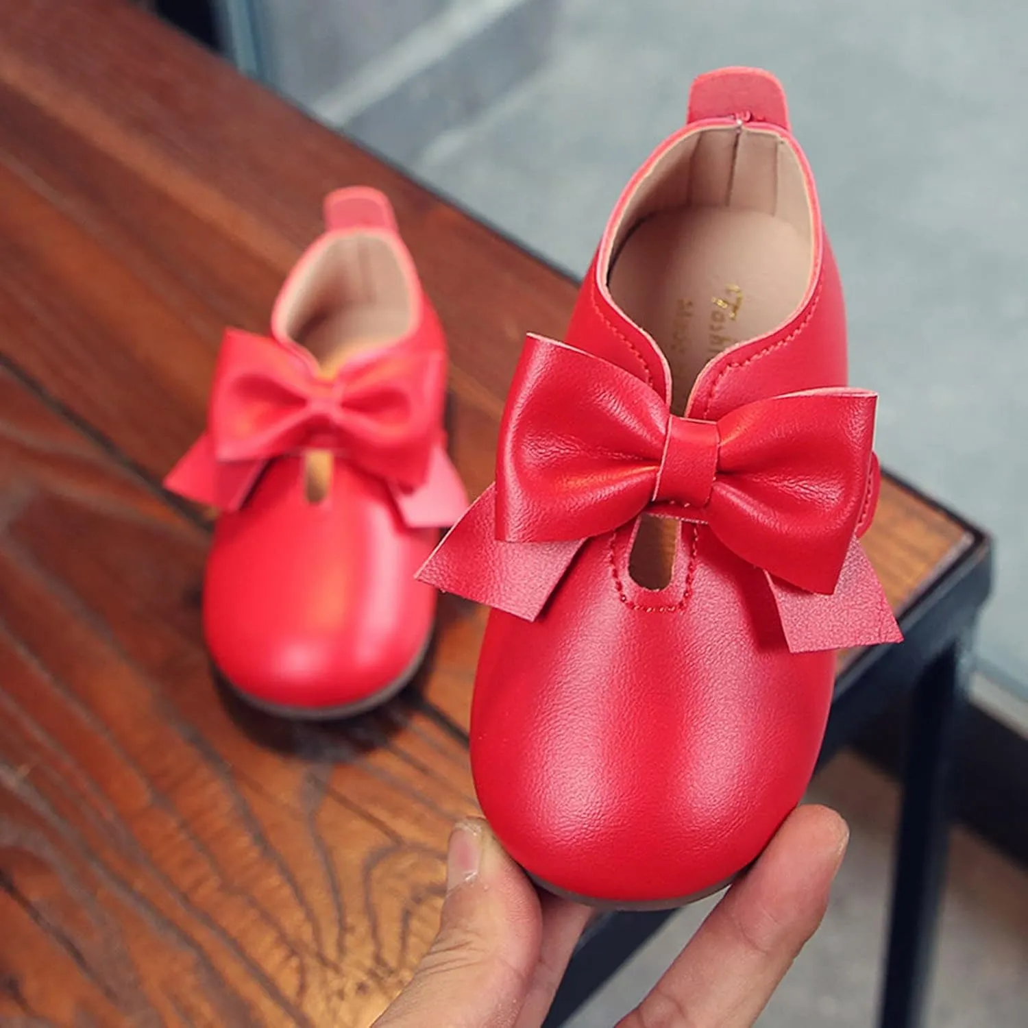 Snow Shoes for Kids Fashion Autumn Girls Casual Shoes Flat Light Hook Loop Solid Color Bow Toddler Girl Boots Size