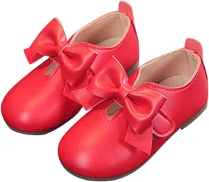 Snow Shoes for Kids Fashion Autumn Girls Casual Shoes Flat Light Hook Loop Solid Color Bow Toddler Girl Boots Size