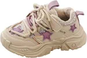 Star Casual Sneakers Walking Sneakers for Toddler Kids Winter Chunky Platform Y2k Aesthetic Cute Comfort Support Shoes