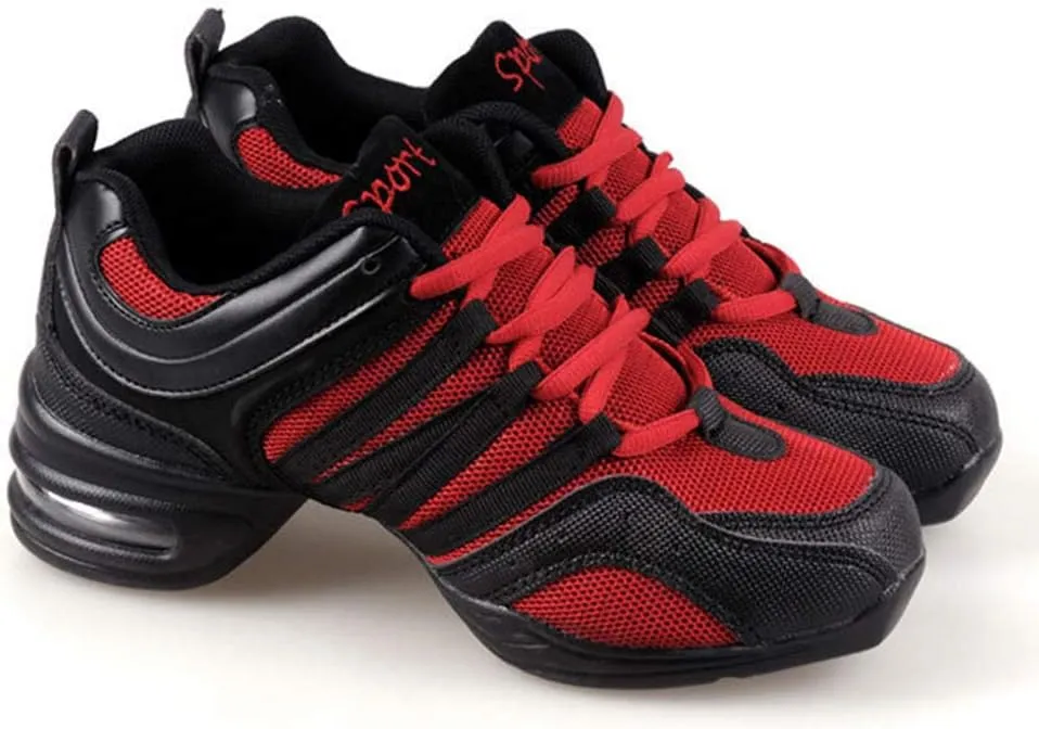 SWDZM Women's Dance Shoes,Breathable Fashion Sneakers,Split-Sole Dance Jazz Shoes,Mesh Outdoor Shoes 729